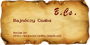 Bajnóczy Csaba névjegykártya
