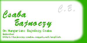 csaba bajnoczy business card
