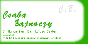 csaba bajnoczy business card